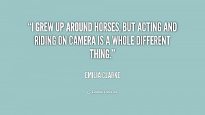 grew up around horses, but acting and riding on camera is a whole ...