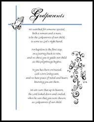 Godparent Certificate poem