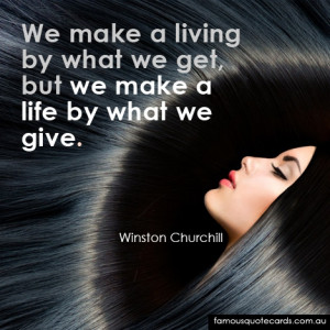 Quotecard make a life by what we give