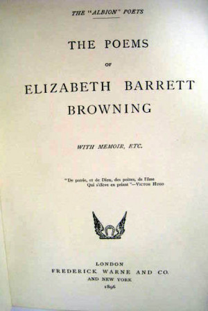 ... leather book titled The Poems of Elizabeth Barrett Browning tjb6719