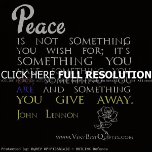 John Lennon Peace Quotes