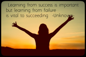 Learning From Success Is Important But Learning From Failure.