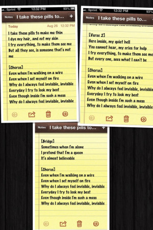 Skylar Grey - Invisible I listen to this song when i am having a bad ...