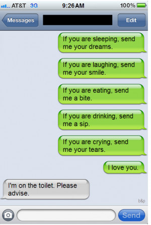 Funny texts: husband wife jokes