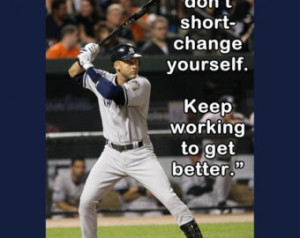 Baseball Poster Derek Jeter Yankees Photo Quote Wall Art Print 5x7 ...
