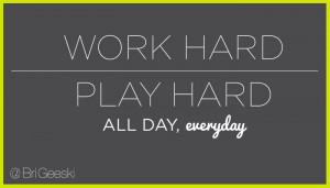 Work Hard Play Harder Inspirational Wall Decal Vinyl Sticker Quote ...