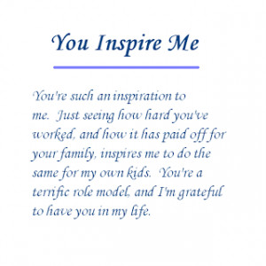 You Inspire Me