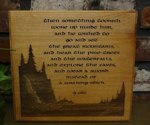 Something Tookish, The Hobbit, Tolkien Quote, Laser Engraved Plaque