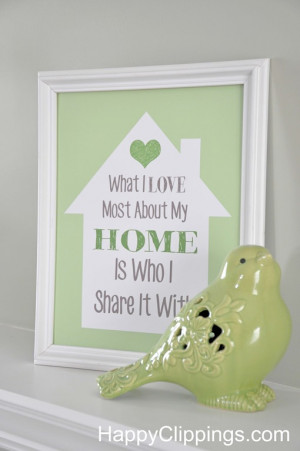 What I Love Most About My Home Is The People I Share It With “