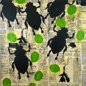 donald sultan--great for repetition, collage, graphic impact-h