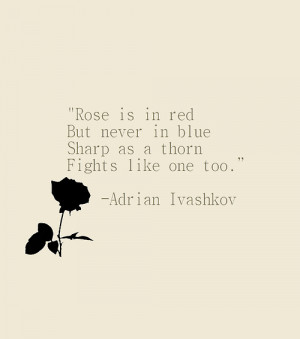 The Vampire Academy Blood Sisters Adrian quote