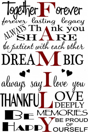 Sweet Quotes About Family Love: Together Forever As Family The Quotes ...