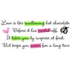 Hot Chocolate Love Quote www.simplicity3.c... More