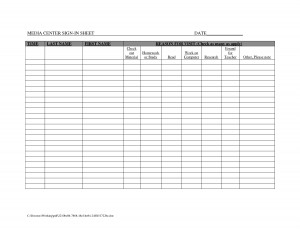 Material Sign Out Sheet Template