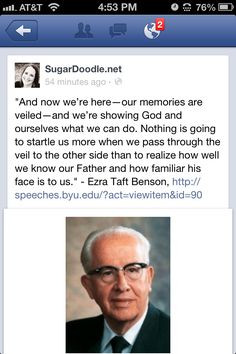 Ezra Taft benson. Looking forward to that moment. More