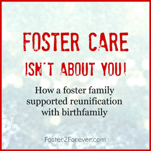 Foster Care Isn’t About You