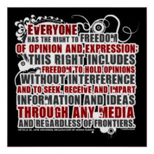 Article 19 Quote (Colour) Poster