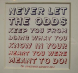 Never Let the Odds quote