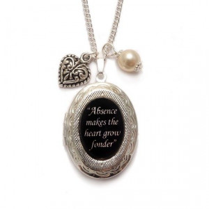 Absence makes the heart grow fonder necklace