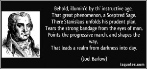 ... prudent plan, Tears the strong bandage from the eyes of man, Points