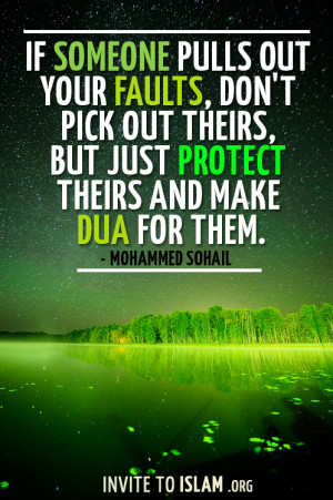 ... pick out theirs, but just protect theirs and make Dua for them