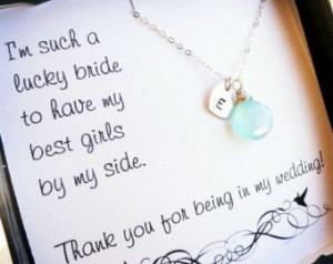 ... you cards, sterling silver bridesmaid jewelry, Bridal party gifts
