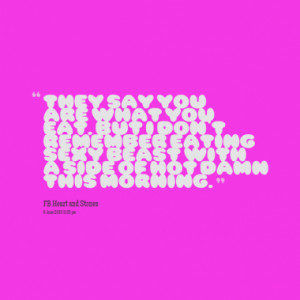 They say you are what you eat. But I don't remember eating Sexy Beast ...