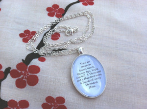 Outlander Inspired Let amorous kisses dwell Quote Necklace Diana ...