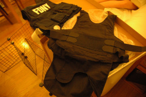... kevlar vest for FDNY EMS workers... wearing this is not mandatory
