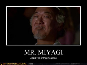 In the directors cut of Karate Kid after Daniel son learnt how to ...