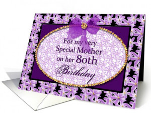Mother - 80th Birthday card (698203)