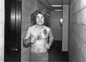 Here’s a photo of Ozzy from January 1982, around the time of the bat ...