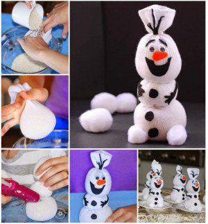 Snowman Olaf Sock Craft