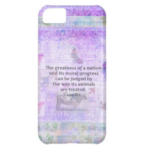 Ghandi quote about animal cruelty iPhone 5C cover