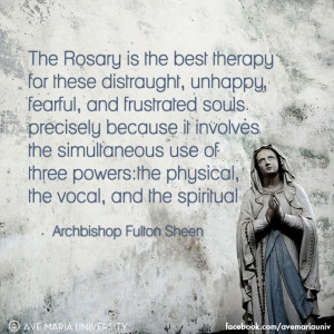 Archbishop Fulton Sheen #quote on the #Rosary http://www.renewamerica ...