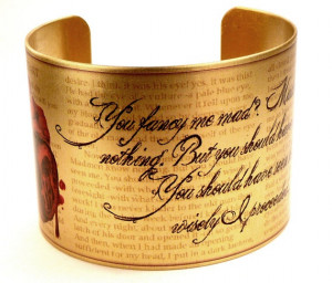 Edgar Allan Poe Tell-Tale Heart Quote Bracelet with Anatomical Heart ...