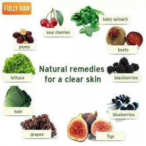 Natural foods for clear skin