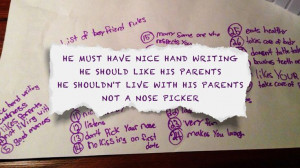 ... re not boyfriend material, according to girls' funny 'boyfriend rules