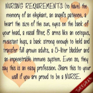 Nursing requirements