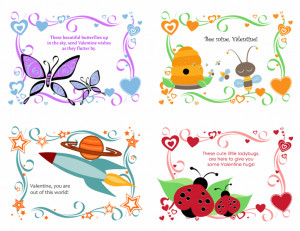 Valentines Day Cards for Kids to color