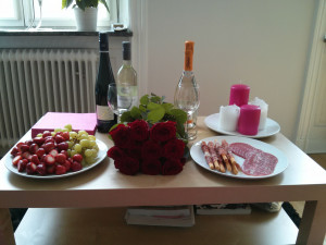 borrowed the key and prepared a surprise for her