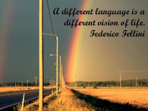 ... image include: Federico Fellini, Fellini, language, quotes and idioma