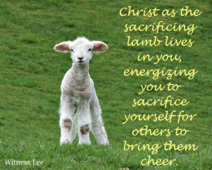 ... , energizing you to sacrifice yourself for others to bring them cheer