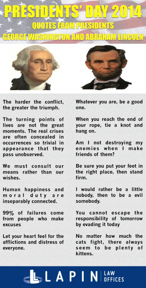 Quotes from Presidents George Washington and Abraham Lincoln