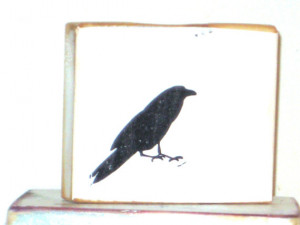Black Crow Wood Card Eco Friendly Card Sayings On Wood Mini Sign Wood ...