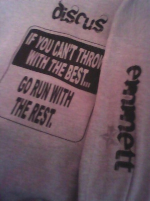 District Discus sweat shirt.