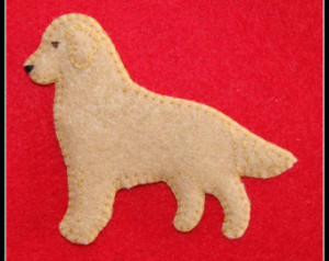 Golden Retriever magnet/ornament combination-handmade golden retriever ...