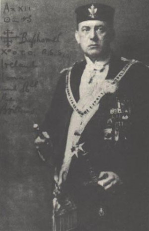 It represents crowleys uniform (aleister crowley)