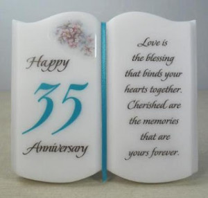 HAPPY ANNIVERSARY TO MY WONDERFUL WIFE____ 35 YEARS JULY 14