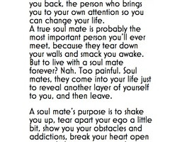 Quotes / “People think a soul mate is your perfect fit, and that's ...